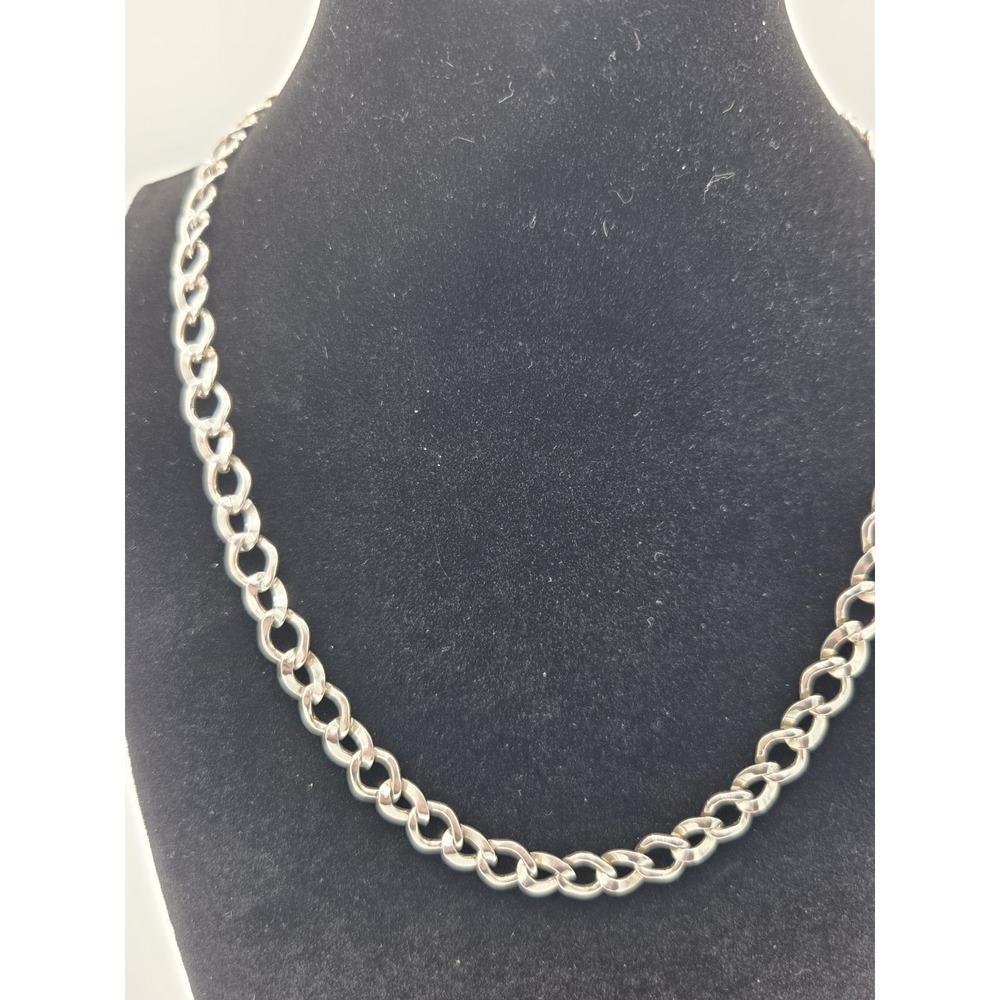 Lot Of 2 Stamped Sterling Silver Chains Link And Figaro Both 18" - Picture 10 of 15